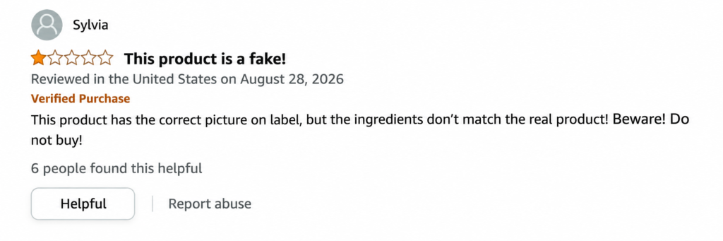 Customer complaint about a Memocept product purchased from an unauthorized third-party seller.